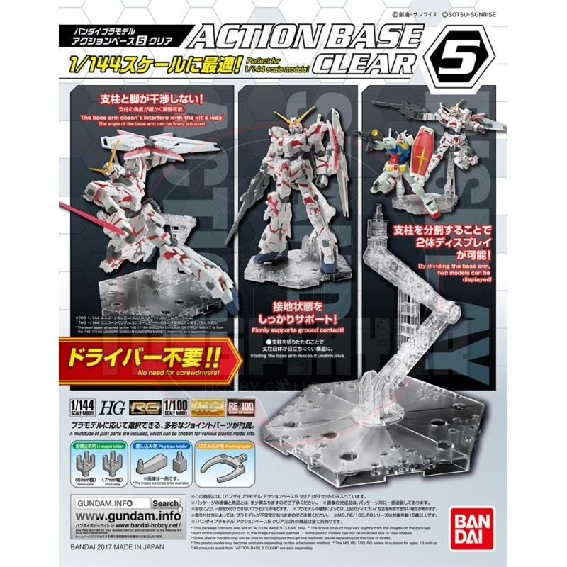 Bandai MG1/100 HG1/144 Action Base 5 Clear