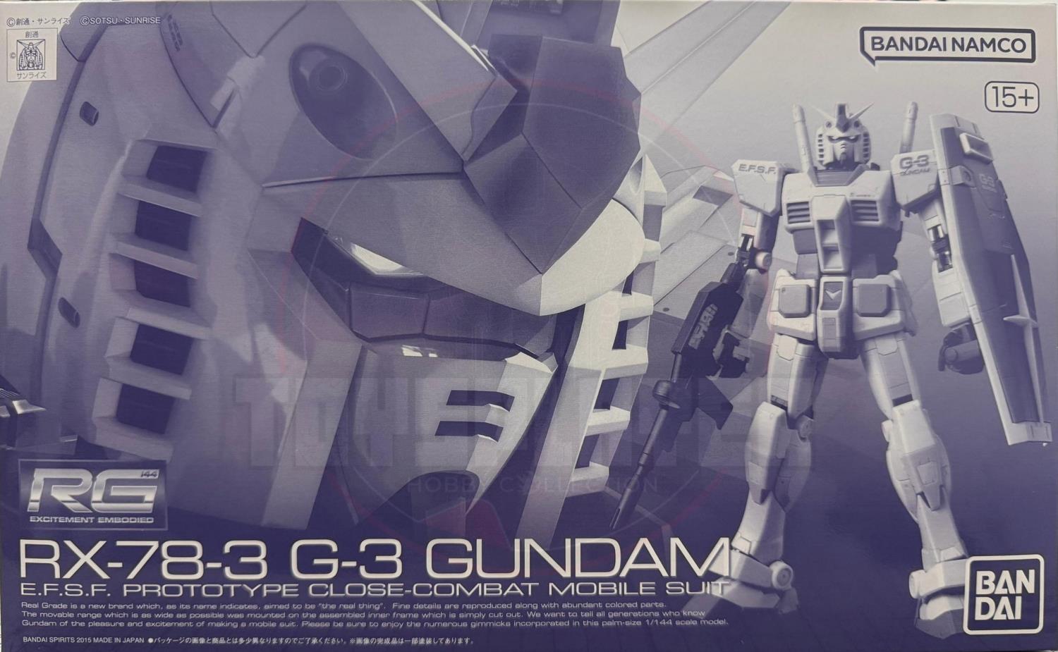 P.BANDAI RG 1/144 RX78-3 G-3 Gundam Model Kits