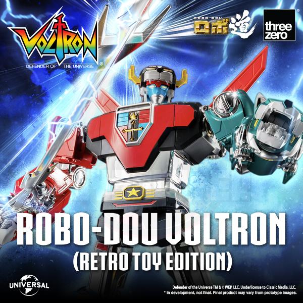 (Pre-Order)three Zero Voltron: Defender of the Universe ROBO-DOU Voltron (Retro Toy Edition)Action Figure